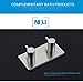 RYOZOCH Modern 3M Self Adhesive Hooks Stainless Steel Towel Robe Coat Cloth Bag Key Holder Hanger Heavy Duty Waterproof Wall Mounted Kitchen Bathroom Shower Accessories (Double Hooks, Brushed)