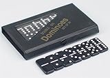 Mini Double 6 Black Dominoes