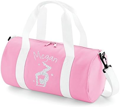 Absolutely Top Girls Personalised Gymnastics Handstand Glitter Barrel Bag