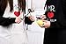 UJoowalk His and Her Aprons Black White Wedding Gifts for Couple Bridal Shower Newlywed Thanksgiving Day Gifts(2019 Heart)