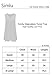 Simlu Womens Sleeveless Loose Fit Tunic Tank Top ,Ivory,Small