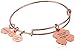 Alex and Ani Women's Four Leaf Clover Rose Gold Charm Bangle Bracelet, Expandable