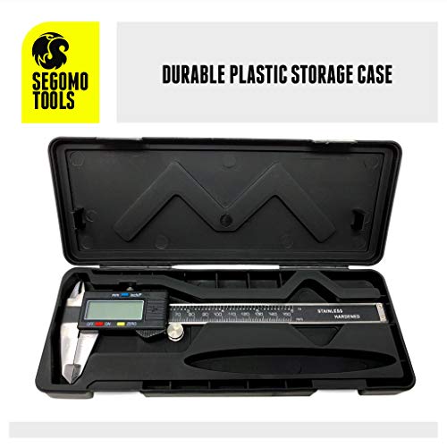 Segomo Tools 6 Inch Electronic Digital Calipers: Inch, Fractions, Millimeter Conversion - CAL6DIGI - Thumbnail 5