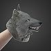 Tecesy Wolf Hand Puppet Toys, Soft Rubber Realistic Wolf Head, Role Play Toy for Kids
