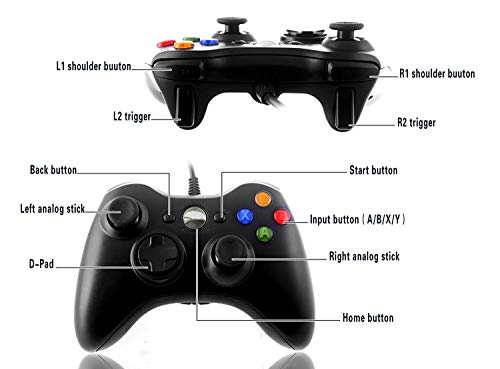 5 Controller+WEIE+Wired+Gamepad+Windows