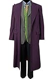 Men's Dark Knight Joker Costume Only Purple Coat US Size