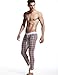SEOBEAN Low Rise Mens Underwear Pants Long John Grid Cotton 2273