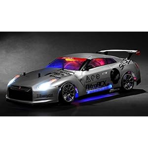 Exceed RC 2.4Ghz MadSpeed Drift King Brushless Edition 1/10 Electric Ready to Run Drift Car w/ LED Head Lights (Silver)