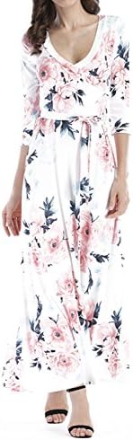 The Aliby Womens Sexy Ladies Deep V Neck Party Dress Maxi Long Evening Dress
