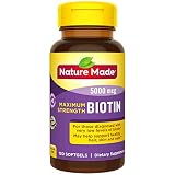 Nature Made Maximum Strength Biotin Value Size Liquid Softgel, 5000 mcg, 120 Count