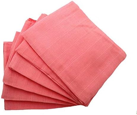 MuslinZ Muslin Cloths for Baby, Baby Burp Cloths, 6 Pack Muslin Squares, Large 70x70cm, Pure Cotton, Soft