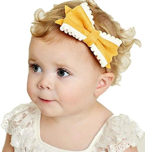 Larmliss Baby Headbands and Bows,Newborn Infant Toddler Hair Accessories,Nylon Elastics for Baby Girls Headbands