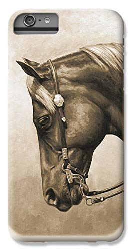 iPhone 8 Plus Slim Case "Western Horse Painting In Sepia" by Pixels