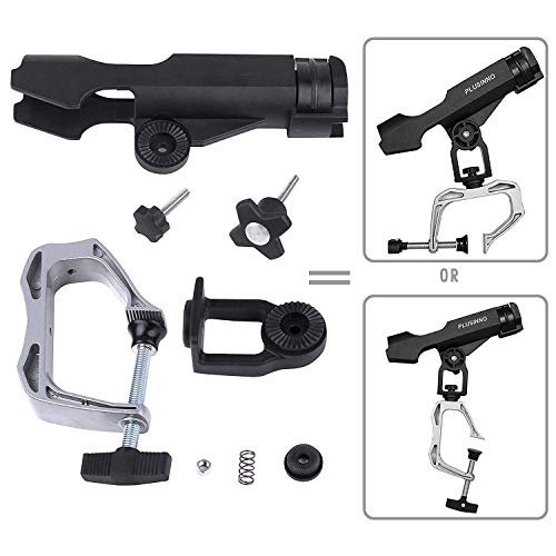 PLUSINNO Fishing Boat Rods Holder with Large Clamp Opening 360 Degree