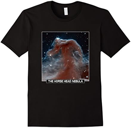 Men's Horse Head Nebula Hubble Telescope Pictures Astronomy TShirt Large Black