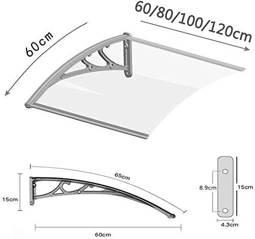 DHFDHD Markise Markise Shelter Garten Außen Fenster Veranda Regen-Schutz-Schutz-Tür-Vordächer Markisen Vorder- und… – Bild 6