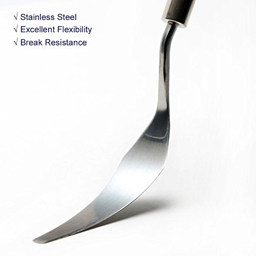 Palette Knife Painting Stainless Steel Spatula Palette Knife Oil Paint Metal Knives Wood Handle. - Thumbnail 2