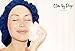 Glow By Daye Satin Bonnet, Double-Layered and Adjustable Satin Sleep Cap, Extra Large, Reversible Blue Electric