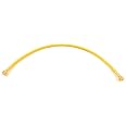 Uniweld H2SSM Service Hose with Brass Knurled 1/4-Inch Female Flare Fittings with Rubber Gasket Seats, 24-Inch , Yellow