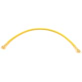 Uniweld H2SSM Service Hose with Brass Knurled 1/4-Inch Female Flare Fittings with Rubber Gasket Seats, 24-Inch , Yellow