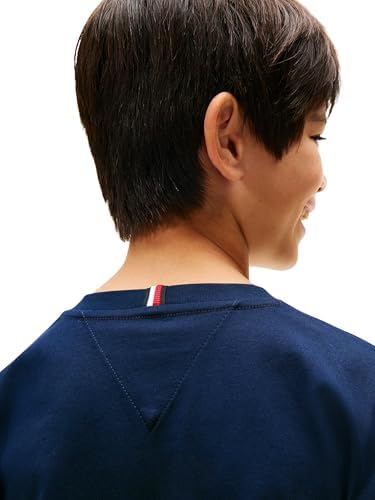 Bambino T-Shirt Maniche Corte Essential Archive in Cotone, Blu (Dark Blue), 6 Anni
