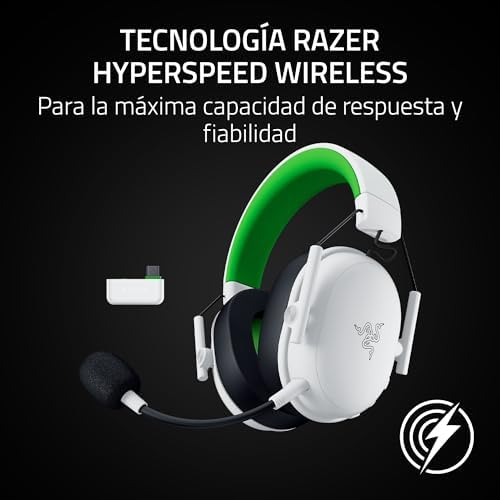 BlackShark V3 X HyperSpeed Xbox - Headset de Esports sem fios - Ultralight 270g - Diafragmas de 50mm - Microfone destacável - HyperSpeed 2.4GHz & Bluetooth - Xbox/PC | Branco