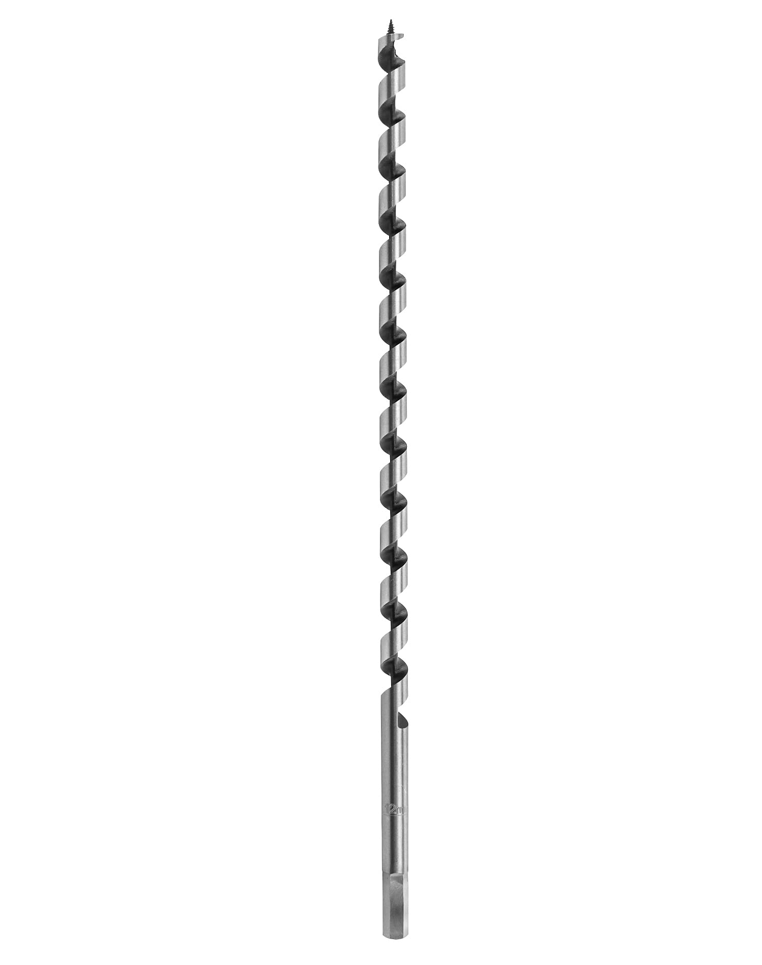 QWORK® Wood Auger Drill Bits, 12mm x 400mm, Cuts Shallow and Deep Holes in Wood, 1 Piece