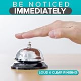HAADI Reception Call Bell Stainless Steel Hand Held Desk Service Bell view 3