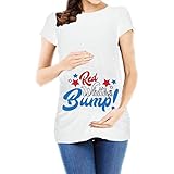 Woman Maternity T-Shirt,Stripe Baby Print Short