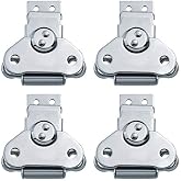 EWONICE 4Pack Steel Spring Loaded Small Butterfly Twist Latch and Keeper Zinc Toggle Clamp Small Surface Mount Case Box Chest Closure