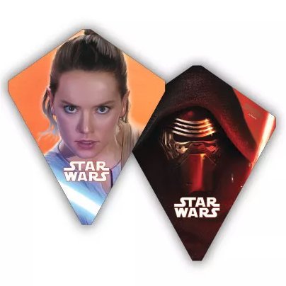 X-Kites FlipFlop Star Wars Kylo Ren Rey Reversible 30 Inch Poly Diamond Kite