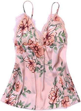 Dressin Sexy Sleepwear, Womens Sexy Nightshirts Floral Slip Soft Lace Trim Sling Chemises Nightgown