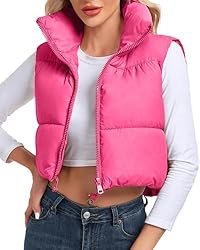 Cityork Women's Winter Crop Vest Puffer Lightweight