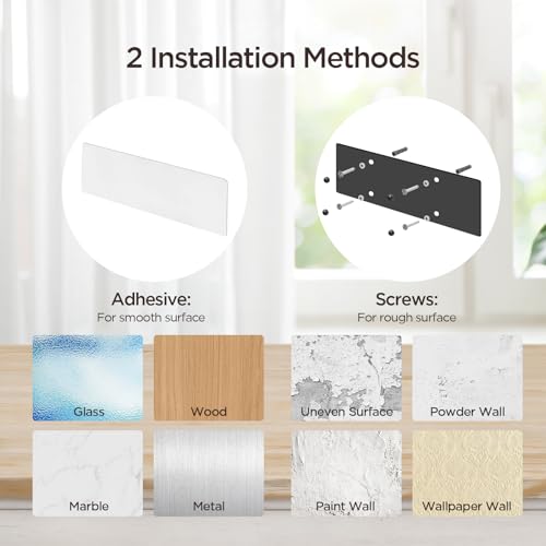 AiQInu Kitchen Roll Holder, Kitchen Tearable One-Hand, Paper Roll Holder Kitchen Paper Easily Teared, Both in Glue and Screws, for Bathroom, Cabinets, Vertical or Horizontal