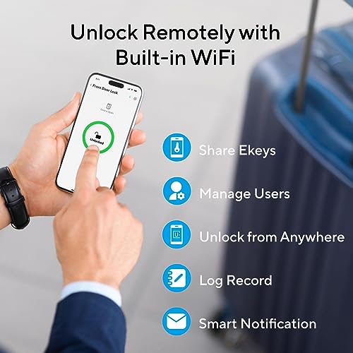 ULTRALOQ UBolt Pro WiFi Smart Lock with Door Sensor, 8in1 Keyless