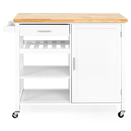 Best Choice Products Portable Kitchen Island Cocktail Cart for Serving