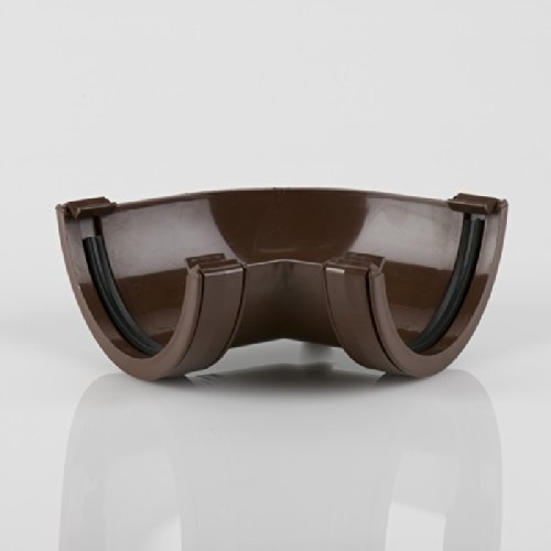 Brett Martin Angle 120 (60) Degree for 112mm Roundstyle Half-Round Gutter System Brown BR048/120BR