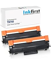 (CHIP INCLUDED) 2 High Yield Inkfirst Toner Cartridges TN-760 TN760 Compatible Remanufactured for Brother TN-760 Black MFC-L2710DW MFC-L2730DW MFC-L2750DW MFC-L2750DWXL DCP-L2550DW HL-L2350DW HL-L2370DW