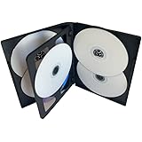 TodoMedia 14mm 6-Disk Capacity Black Case with Tray for CD/DVD Disks, Replacement Protective Black Case for CD/DVD Disk with 