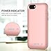 Battery Case for iPhone 8/7, 6000mAh Portable Rechargeable Battery Pack Charger Case for Apple iPhone 8 iPhone 7 [4.7 Inch] Extended Charging Case Protective Power Bank Backup Cover - Rose Gold