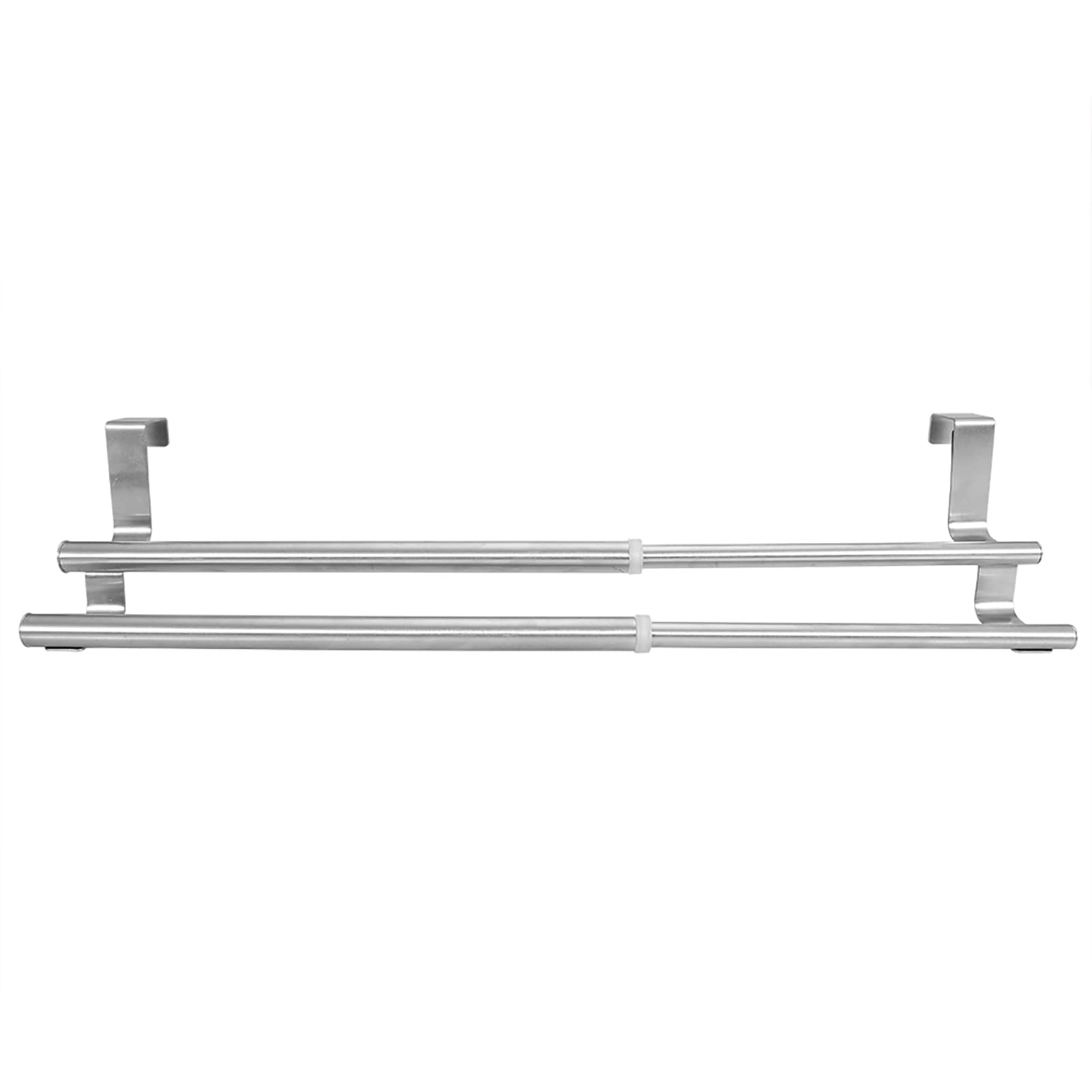 toweler, Stainless Steel Retractable Bath Towel Rack Double Single Bar Bedroom Shelf for kitchen bathroom living room (40cm double pole)