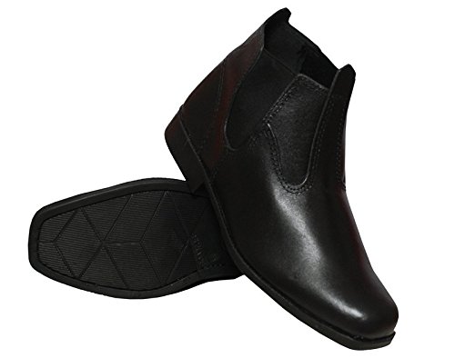 Botina Saad Couro Preta Sola de Borracha 38