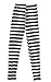 Simplicity Black & White Striped Ankle Length Footless Leggings