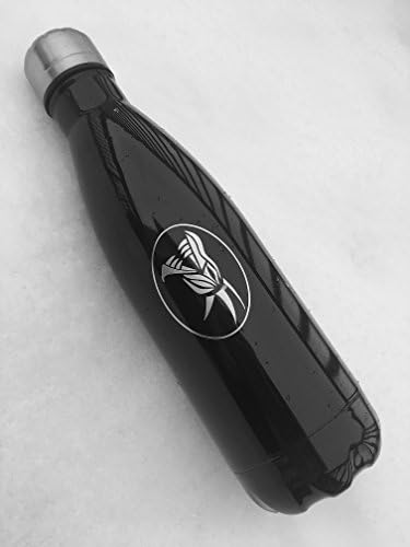 Dragon Knuckle Double Wall Vacuum Insulated Stainless Steel Water Bottle Black - Compare to Mira and S’Well Travel Mug - 17 oz - 500 ml - Great Gift for Camping Hiking Gym Yoga School Work