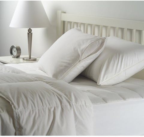 Allergy Free Pillow Protectors Standard 300 Thread Count Zippered White 100% Corded Cotton (Standard (20" x 26"))