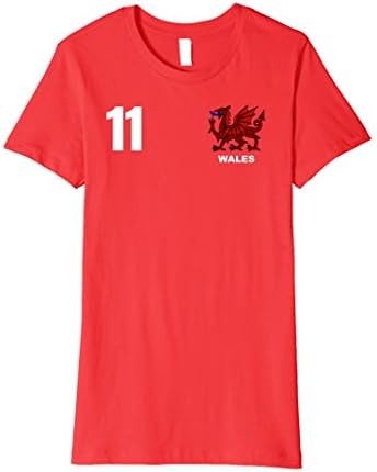 Womens Wales Rugby Retro Jersey T-Shirt Large Red