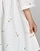 Mordenmiss Women's Notched Embroidery Half Dress Button Down Flared Blouse Tunic L White