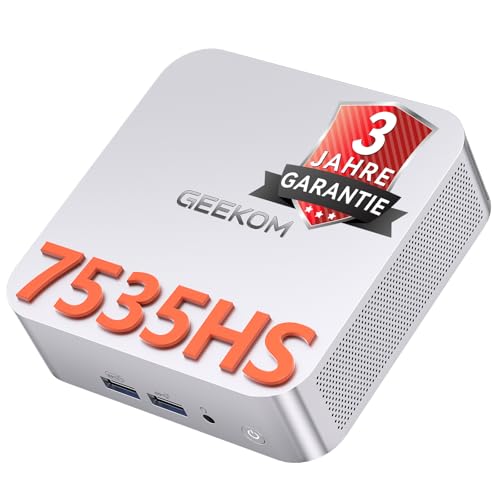 GEEKOM A7 Mini PC AMD Ryzen 5 7535HS, 16GB DDR5 512GB PCIe 4.0 SSD