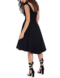 Vestido sin mangas, cuello de barco, cóctel, dobladillo alto y bajo, patinador, vestido de columpio