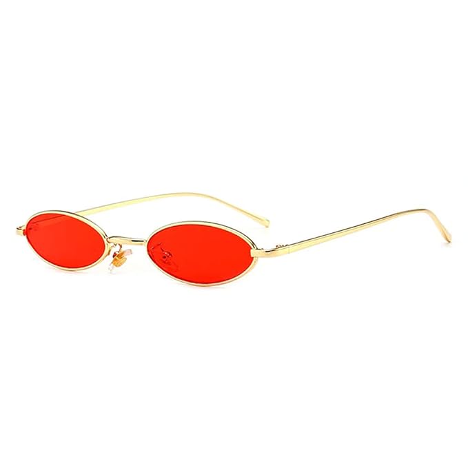 ProProCo™ Kleine Ovale Sonnenbrille - Retro Ovale Vintage Fashion Brille - Damen Herren Unisex Getönte Sonnenbrille - Vintage
